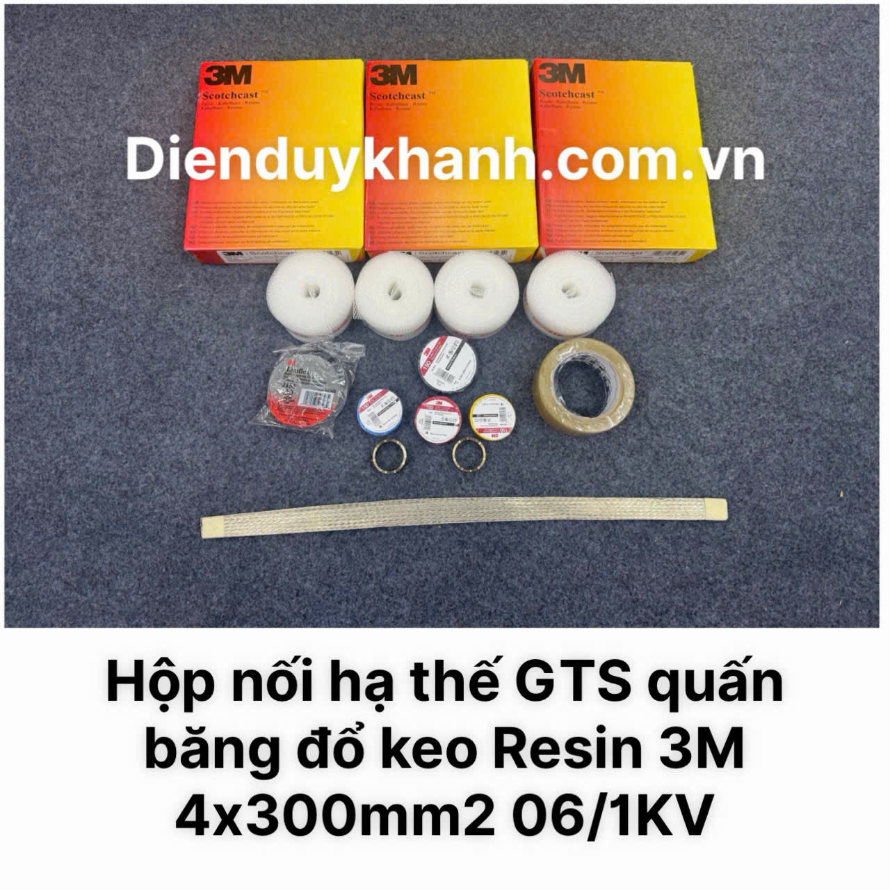 Hộp nối cáp đổ keo Resin, Hộp nối cáp hạ thế, Hộp nối 4x300mm2 3M chính hãng giá rẻ